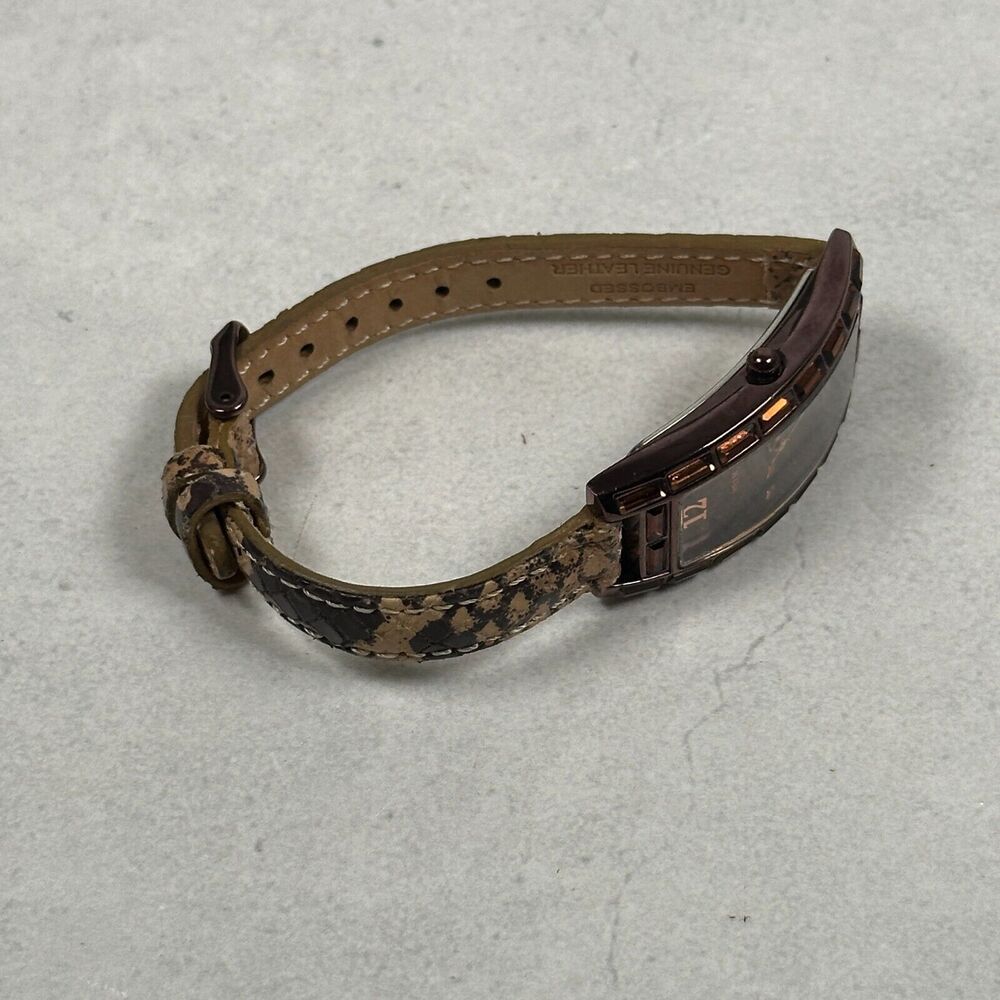 Fossil Relic Watch Womens Brown Baguette Crystal … - image 4